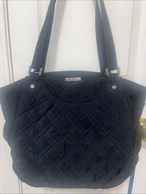 VERA BRADLEY Quilted Black Tote Bag
